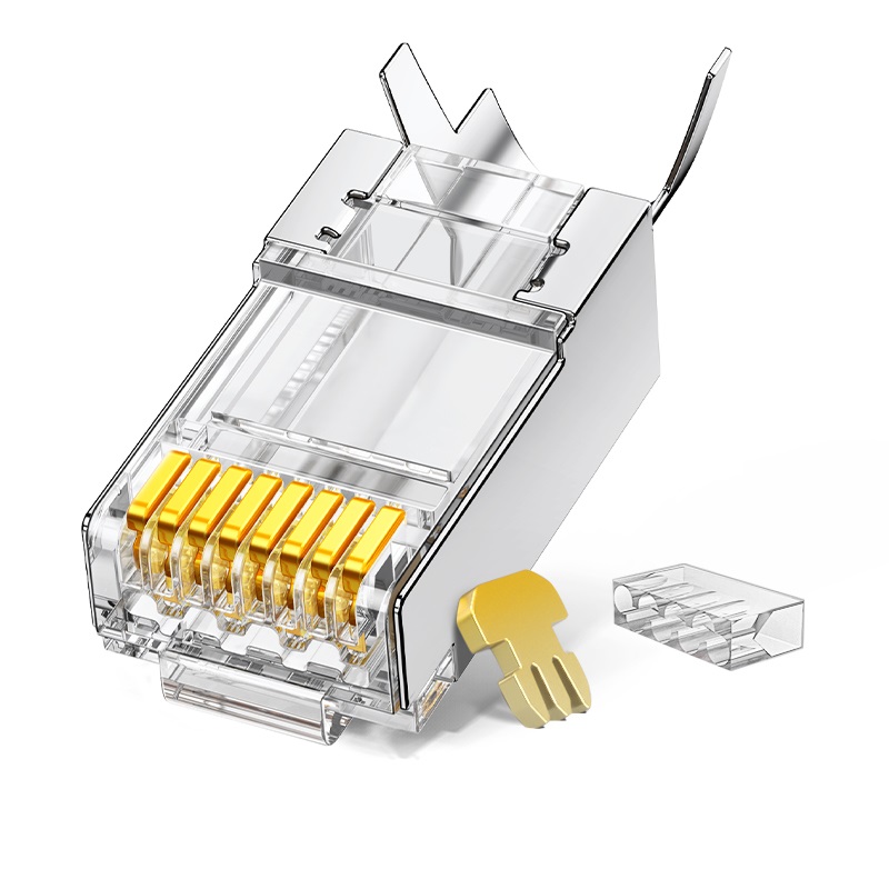 绿联（UGREEN） 50U镀金工程级RJ45 100个 水晶头 白色（单位：包）