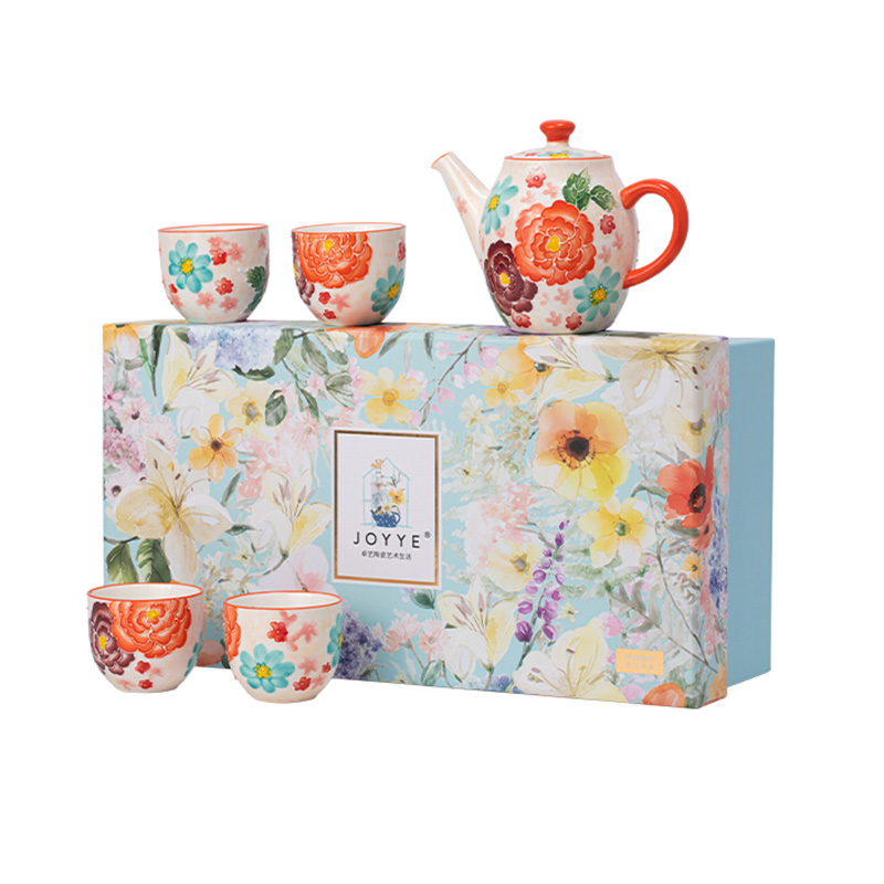 JOYYE 茶具套装 套5弄影茶具Ⅰ 5件套 橘色（单位：套）