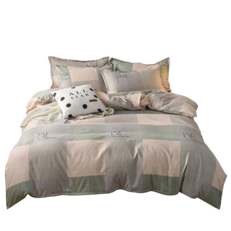 罗曼罗兰（ROMROL） 加厚磨毛四件套 方格日记R-jhmm004 200*230cm 灰色（单位：套）