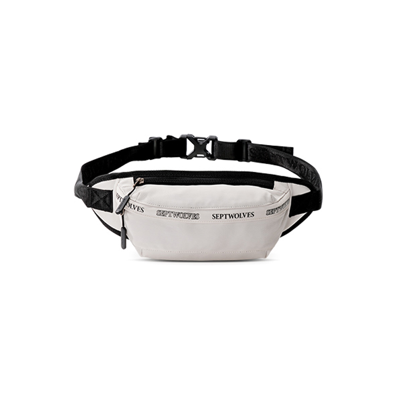 七匹狼（SEPTWOLVES） CD131083-1 400x90x160mm 胸包男休闲单肩背包 米白色（单位：个）