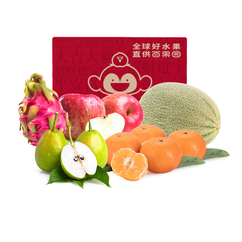 百果园（PAGODA） 甜心果语水果礼包 约3500g（含5种水果） 口味丰富当季新果 混色（单位：箱）
