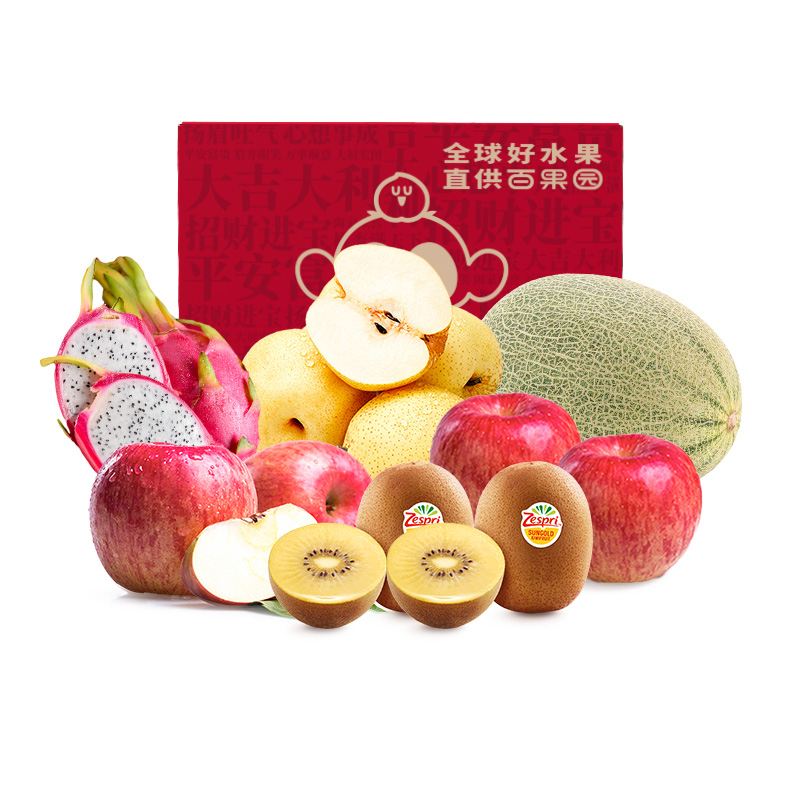 百果园（PAGODA） 果宝奇缘水果礼包 4800g（含5种水果） 口味丰富品质保障 混色（单位：箱）