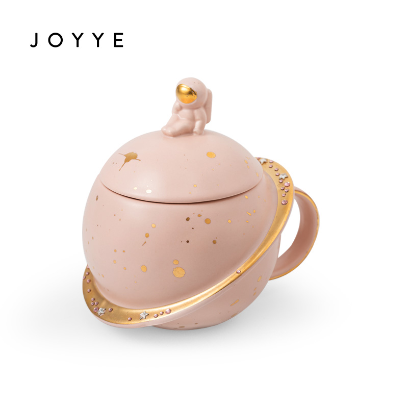 JOYYE 单品星际逐梦杯（宇航员） 350ML 星球杯 亮粉（单位：个）