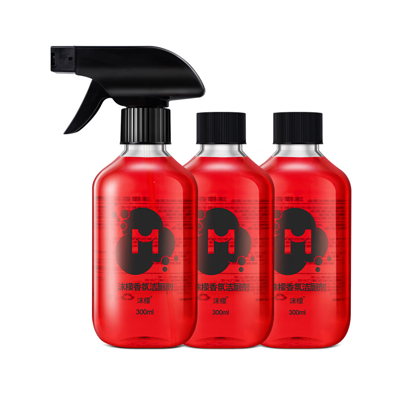 沫檬 玫瑰香氛洁厕剂 300ml*3 除垢去异味 玫瑰红色（单位：组）