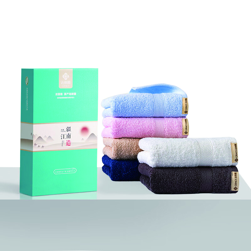 洁丽雅（Grace） 素艺毛巾 W1627 72*33cm /80g 混色（单位：盒）