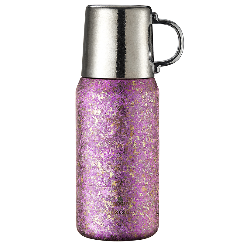 物生物（RELEA） 格调纯钛保温杯+皮质杯套 JV012484-0550-FS00 550ML 月光粉（单位：个）