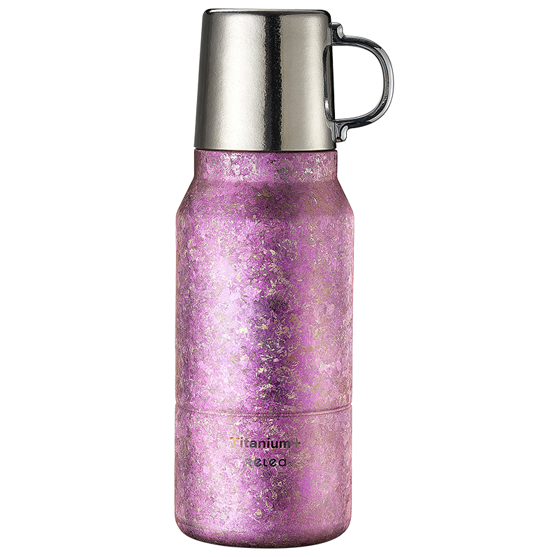 物生物（RELEA） 格调纯钛保温杯+皮质杯套 JV012484-0800-FS00 800ML  月光粉（单位：个）