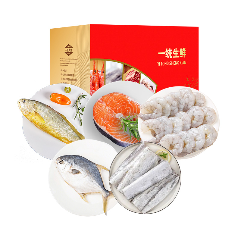  一统如宜 海鲜298型 1500g 海鲜礼盒 红色（单位：盒）