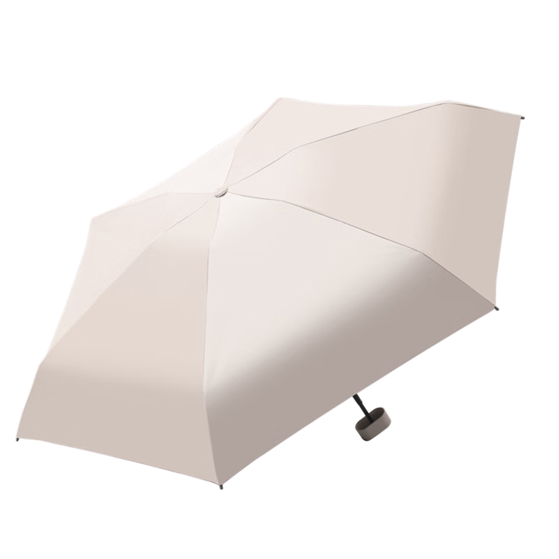 天堂 50767E口袋胶囊扁伞六骨 便携五折扁伞 六骨 甘酪白（单位：把）