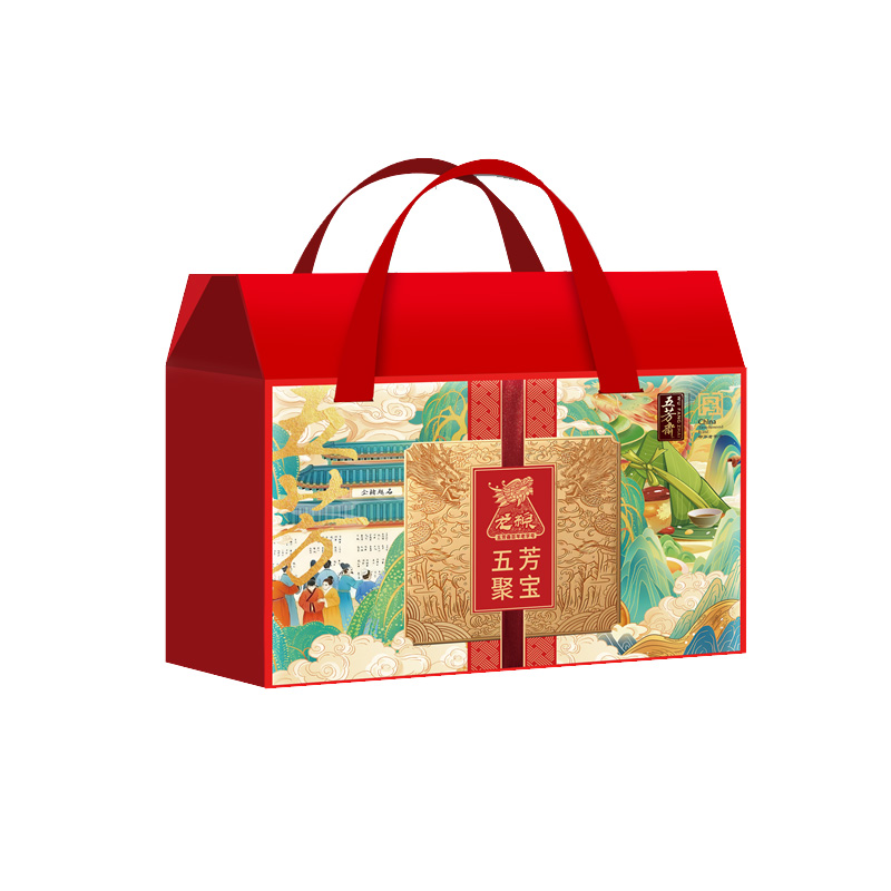 五芳斋 粽子 1740g 五芳聚宝礼盒 红色（单位：盒）