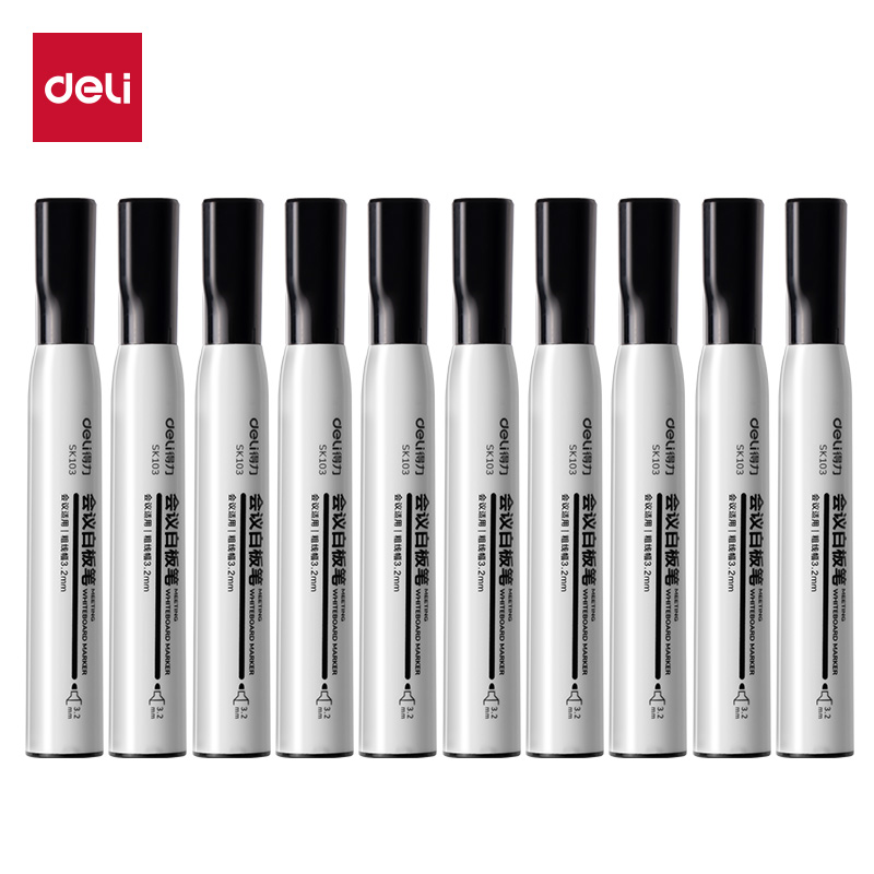 得力(deli) SK103 10支 白板笔  黑色（单位：盒）