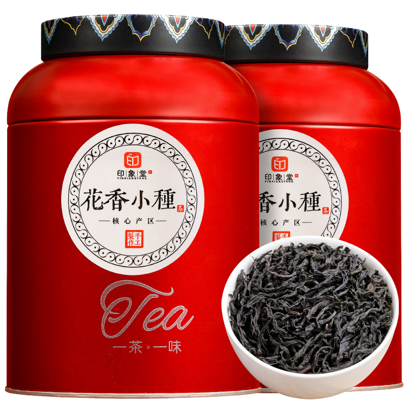 印象堂 新茶花香红茶福建茶叶礼盒装 正山小种 250克/罐*2罐 红色（单位：组）