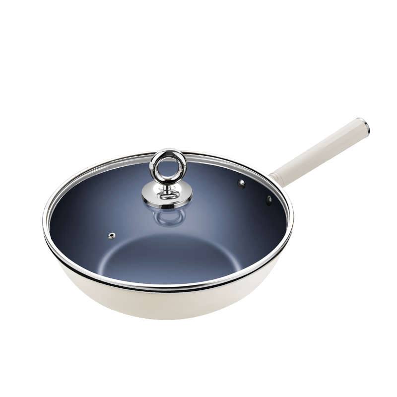 欧美达（omuDa） JDTG32 32cm 陶瓷融钛炒锅 白色（单位：个）