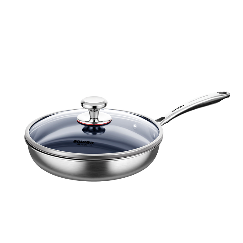 欧美达（omuDa） TIJ26 26cm 内部纯钛煎锅 不锈钢色（单位：个）