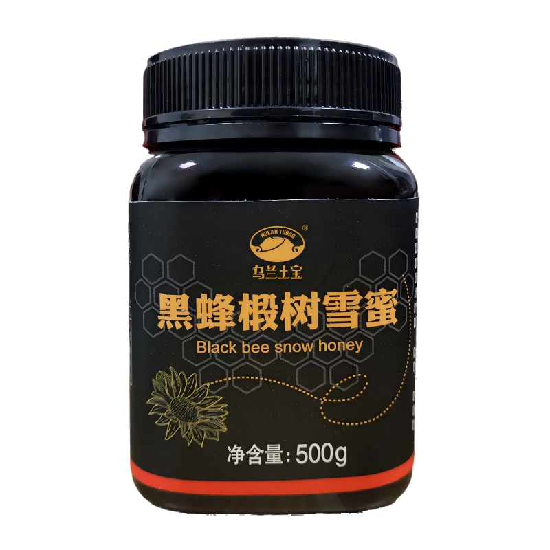 乌兰土宝 黑蜂雪蜜 500g 内蒙古 曜石黑（单位：瓶）