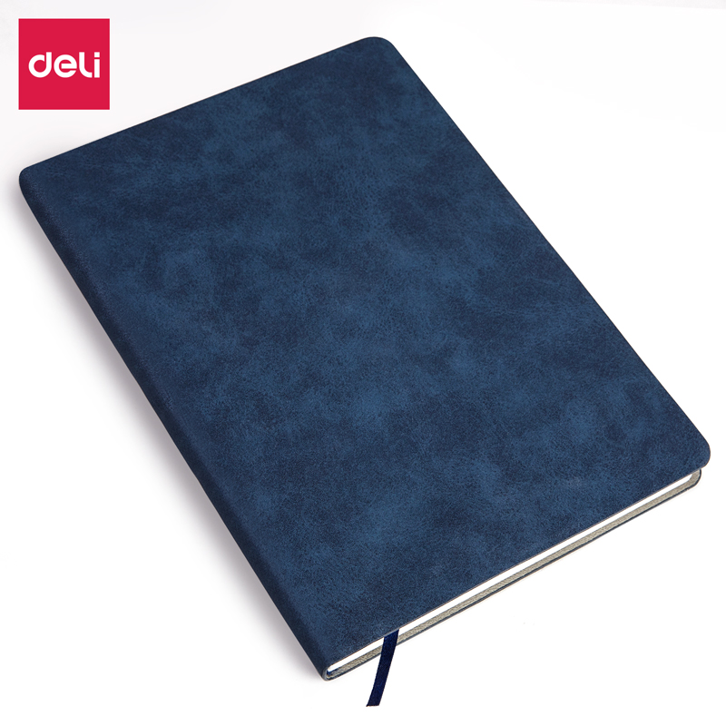 得力(deli) 3340 A5-120张 皮面本  蓝色（单位：本）