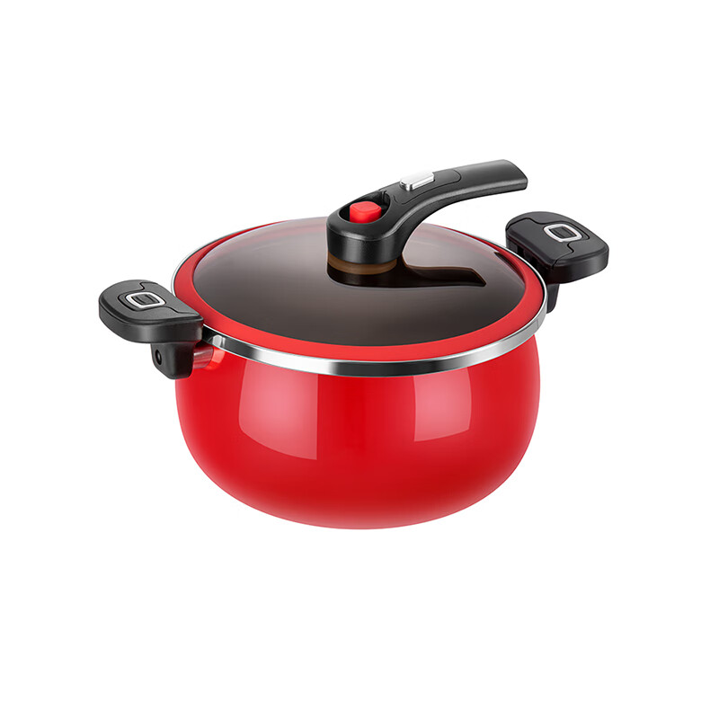 德世朗（DESLON） 涂层电磁炉明火通用 26cm 汤锅 红色（单位：个）
