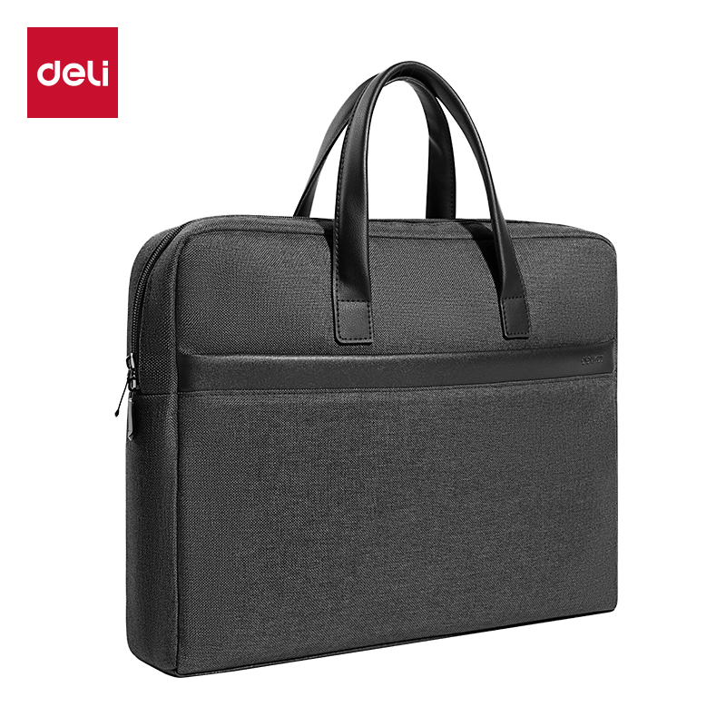 得力(deli) 加宽商务 380*285*75mm 公文包 灰色（单位：个）