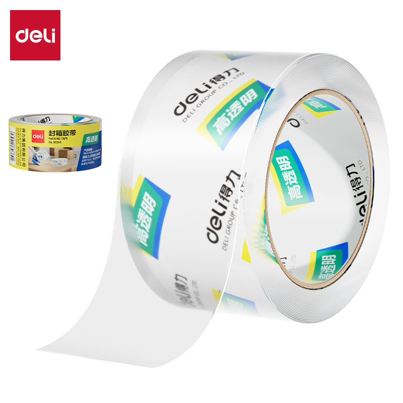 得力(deli) 30369 60mm*100y*50um 封箱胶带 透明色（单位：卷）