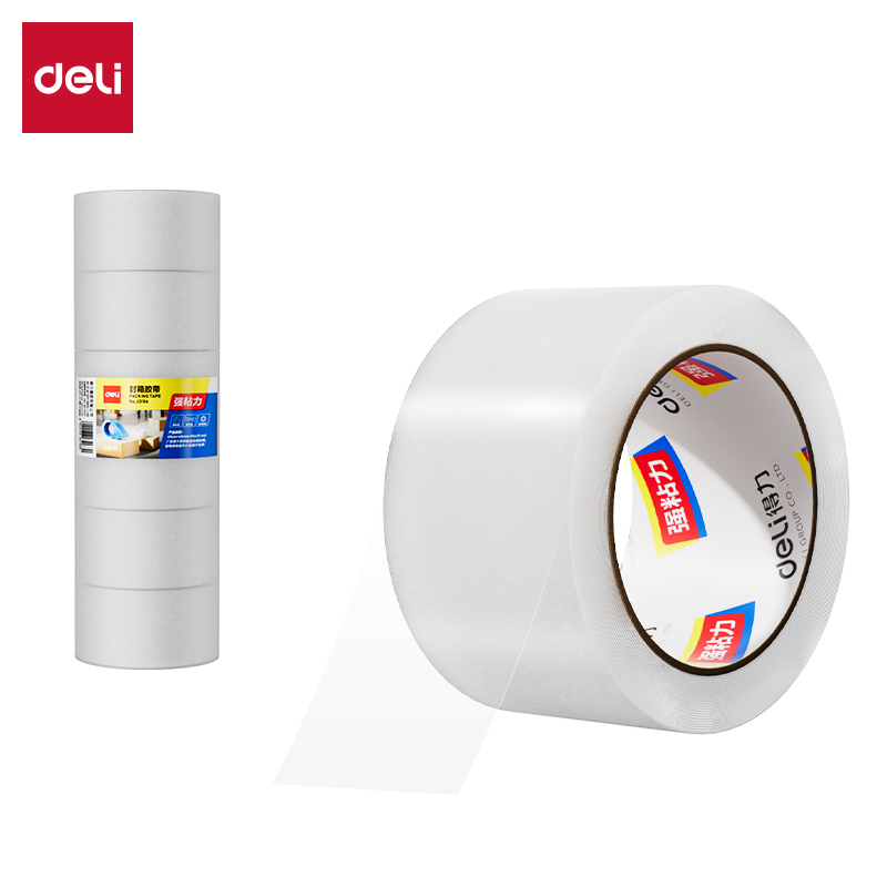得力(deli) 30333 6卷 60mm*100y*45um 封箱胶带 透明色（单位：筒）