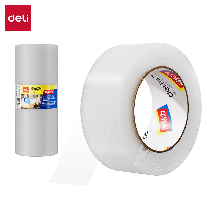 得力(deli) 30207 6卷 48mm*150y*50um 封箱胶带  透明色（单位：筒）