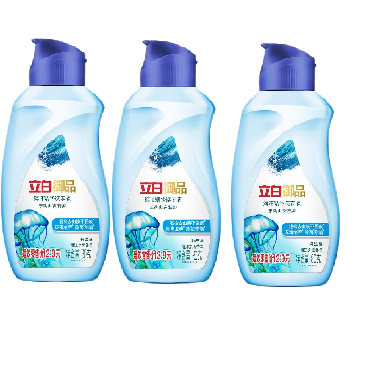 立白 御品海洋精华 80克*3 手洗内衣特护洗衣液 蓝色（单位：组）