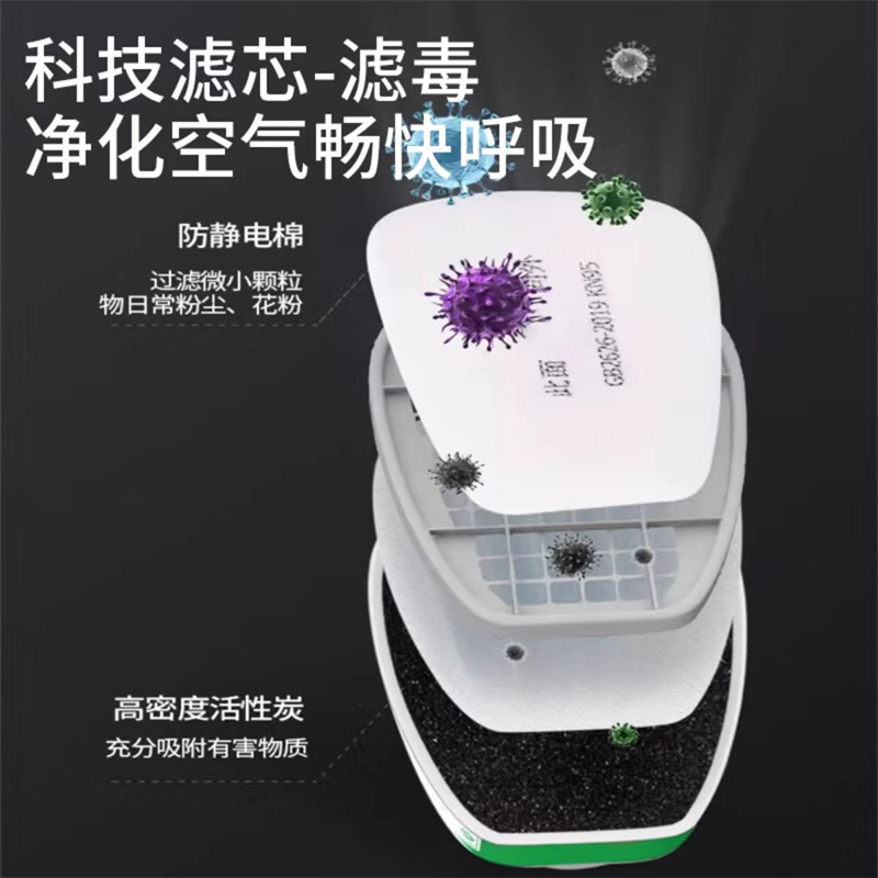 四万公里 SWT0190 主体+滤盒*2+过滤棉片*20 过滤盖*2 护目镜*1(3号  防毒面具  灰色（单位：个）