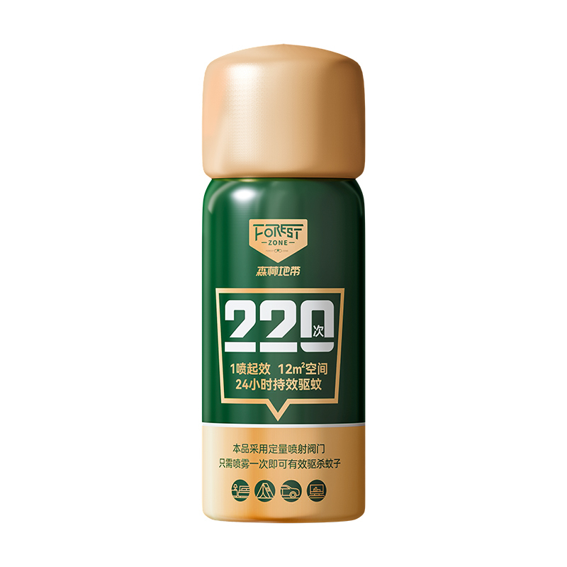 森林地带 20%四氟苯菊酯 25g/瓶*2 杀蚊喷雾剂 军绿色（单位：组）