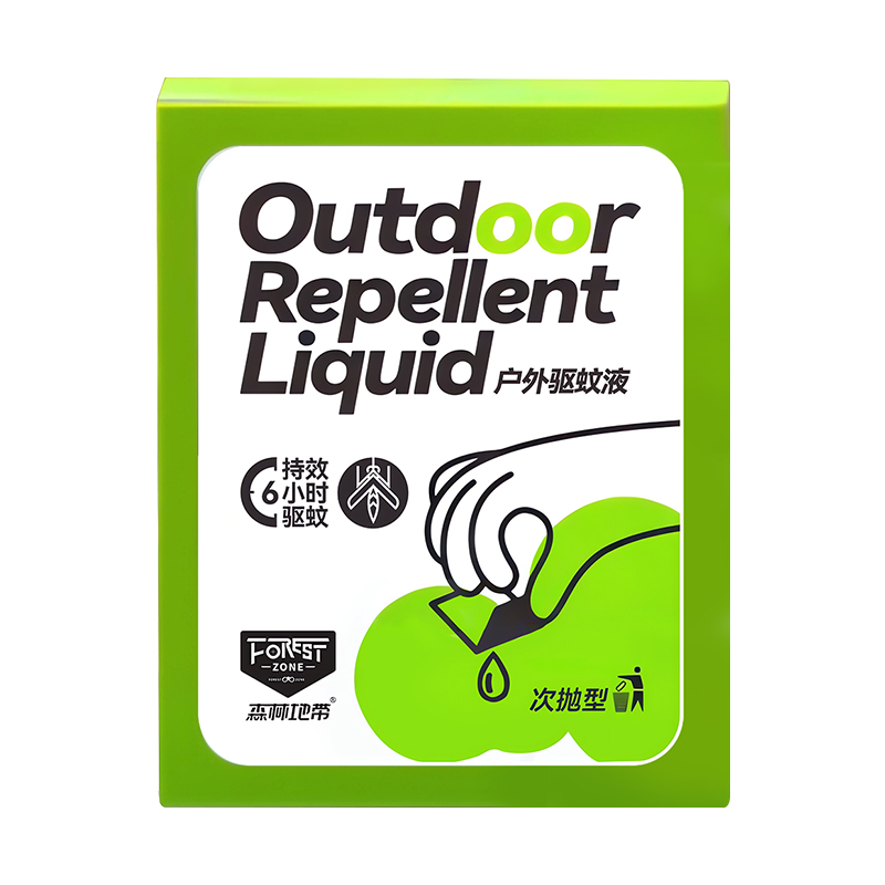 森林地带 次抛款10%避蚊胺 6片/盒*3 驱蚊液 浅杉绿（单位：组）