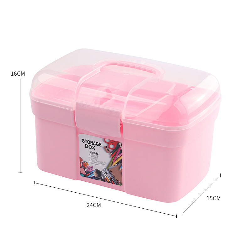 贝瑟斯 CD2291 24*15.2*15.3cm 收纳箱 粉红色（单位：个）