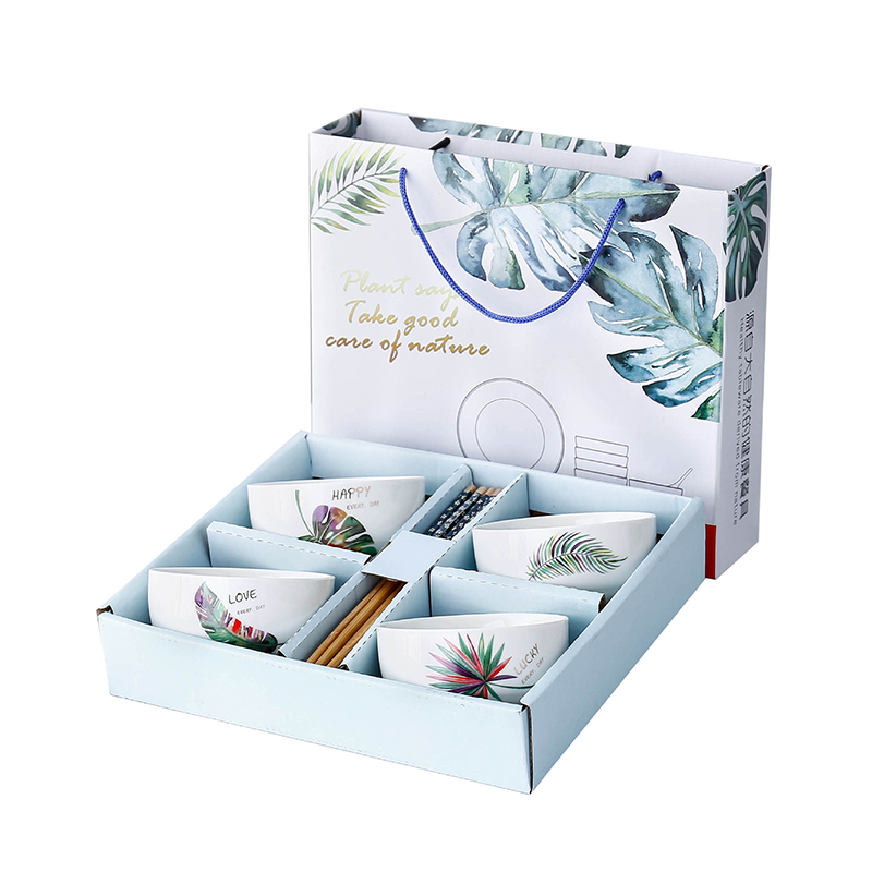 贝瑟斯 BLH02 25*25*10cm 四碗四筷组合 本白色（单位：套）