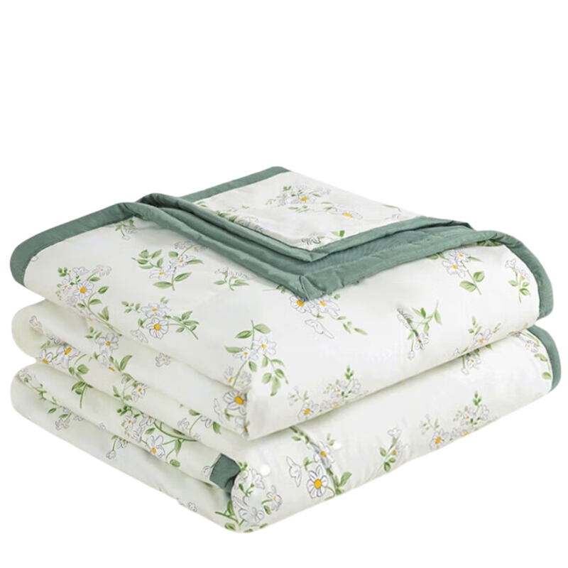 恒源祥 绿影迷踪 150*200cm 亲肤夏被-绿影迷踪 150*200cm 白绿色（单位：床）