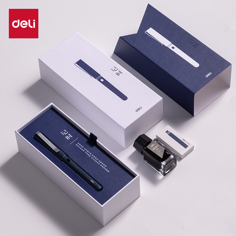 得力(deli) A3 1支/盒EF明尖 办公钢笔  普鲁士蓝（单位：盒）