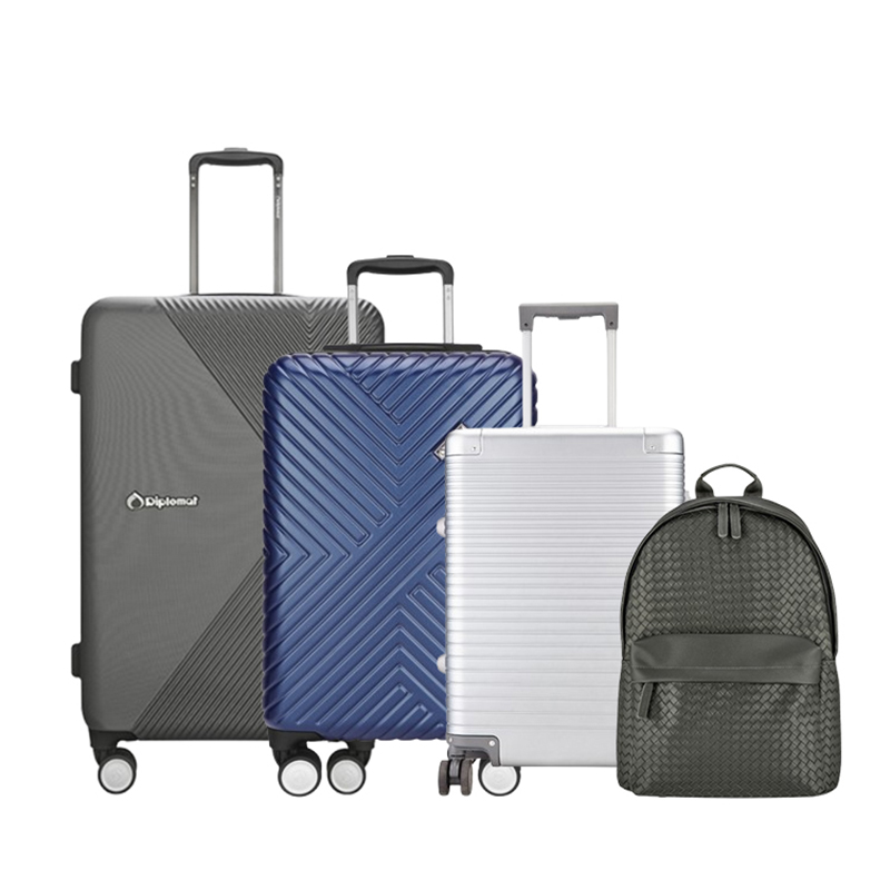 外交官（Diplomat） 箱包四件套 DS-13080+TC-6113-2+YH-7752+YP-SW21002 26寸拉杆箱+24寸拉杆箱+20寸拉杆箱+双肩包 混色（单位：套）