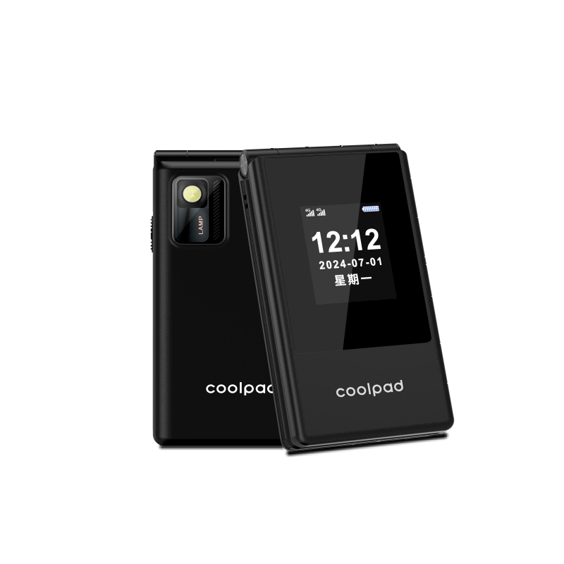 酷派（Coolpad） 4G全网通翻盖老年机 全新大字体大声音大屏 P60 内存：3GB+32GB 黑色（单位：台）