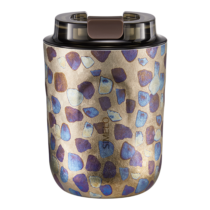 施美乐（SIMELO） 0038 220ml 琥珀金纯钛鲜萃咖啡杯 （水磨石）烧蓝手作（单位：套）