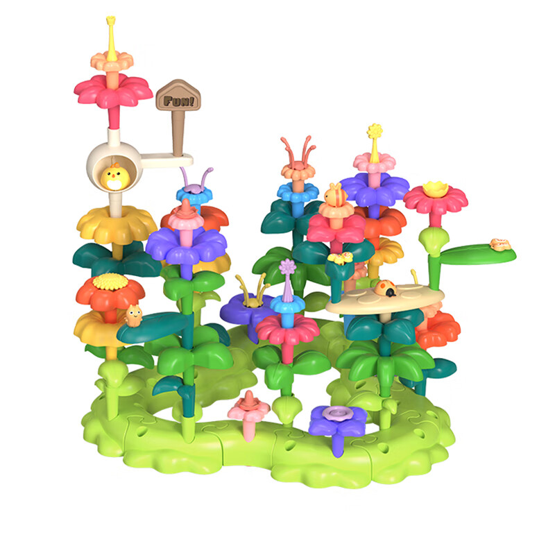 欣格 插花积木花园玩具 拼装积木花丛 93pcs 混色（单位：套）