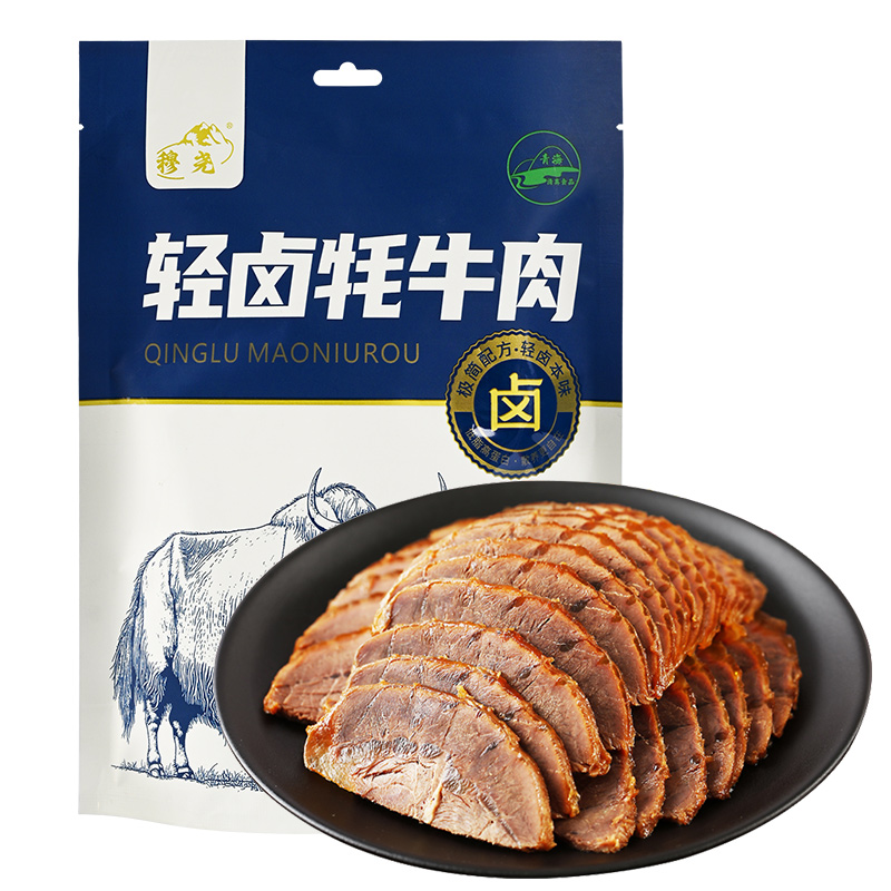 穆尧 轻卤牦牛肉 150g*3袋 低脂高蛋白 原味 藏青色（单位：袋）