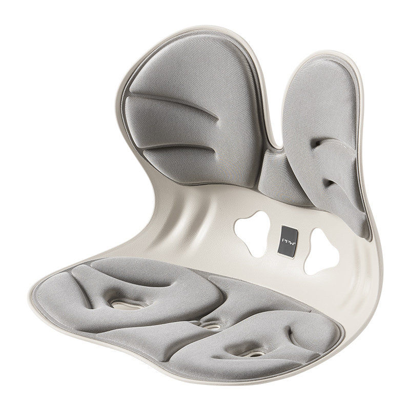 PPW 塑形座椅垫护腰靠垫 护腰坐垫腰靠花瓣坐垫 425*320*360mm 灰色（单位：个）