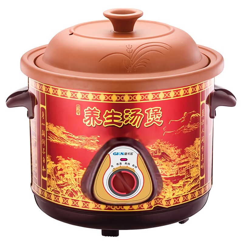 格卡诺（GKN） GKN-WDF-35 3.5L 电炖锅电炖盅养生锅 陶红色（单位：个）