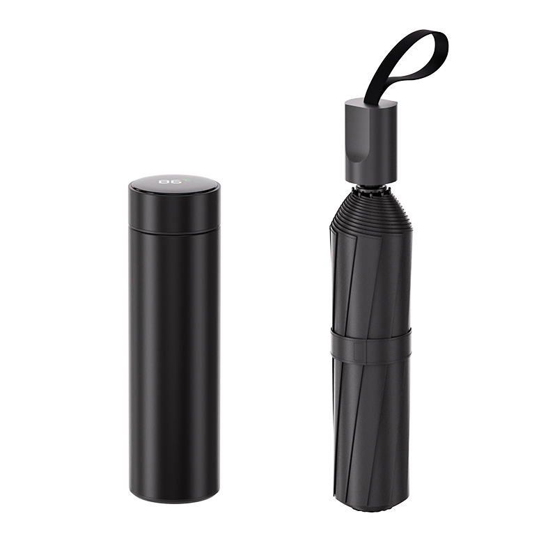 皖亭（WAN TING） WT-YSBW-2002 500ML+28CM 雨伞保温杯套装 曜石黑（单位：套）