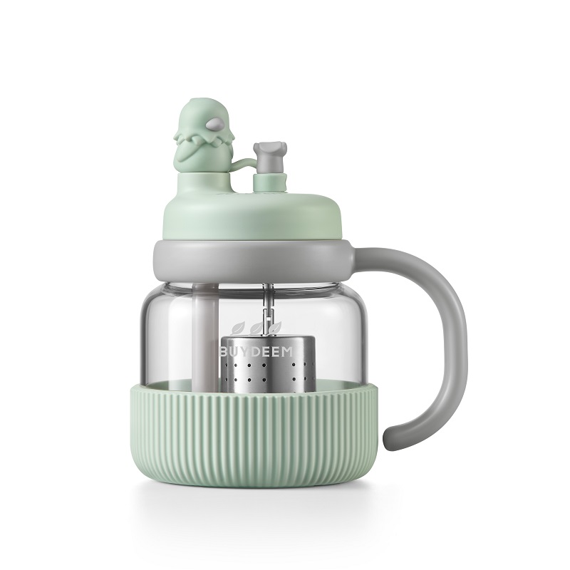 北鼎（Buydeem） DG86/A8 600ML 玻璃杯便携吸管茶杯  轻松鸟（单位：个）