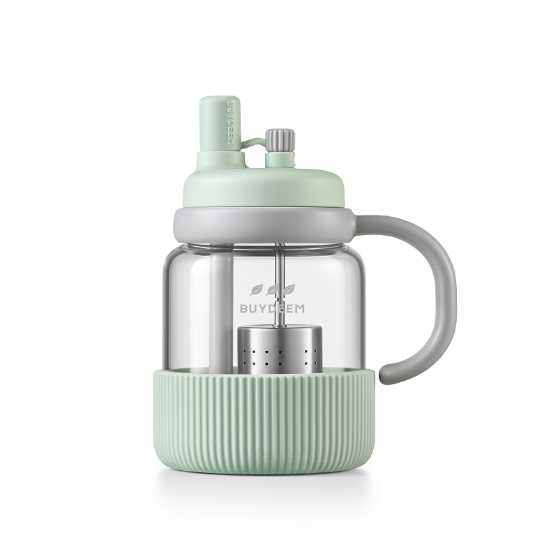 北鼎（Buydeem） DG88/A1 800ML 玻璃杯便携吸管茶杯  浅杉绿（单位：个）