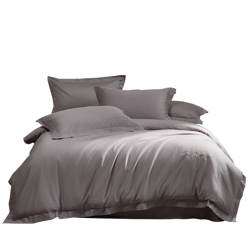 恒源祥 HYX382TJ 1.5-1.8米床 全棉贡缎抗菌A类绣花 被套：200*230cm 灰色（单位：套）