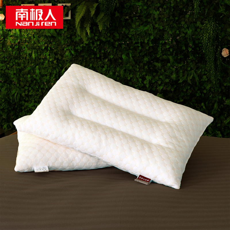 南极人 N03013 一对装40*60cm 护颈橡胶水立方枕头 白色（单位：对）