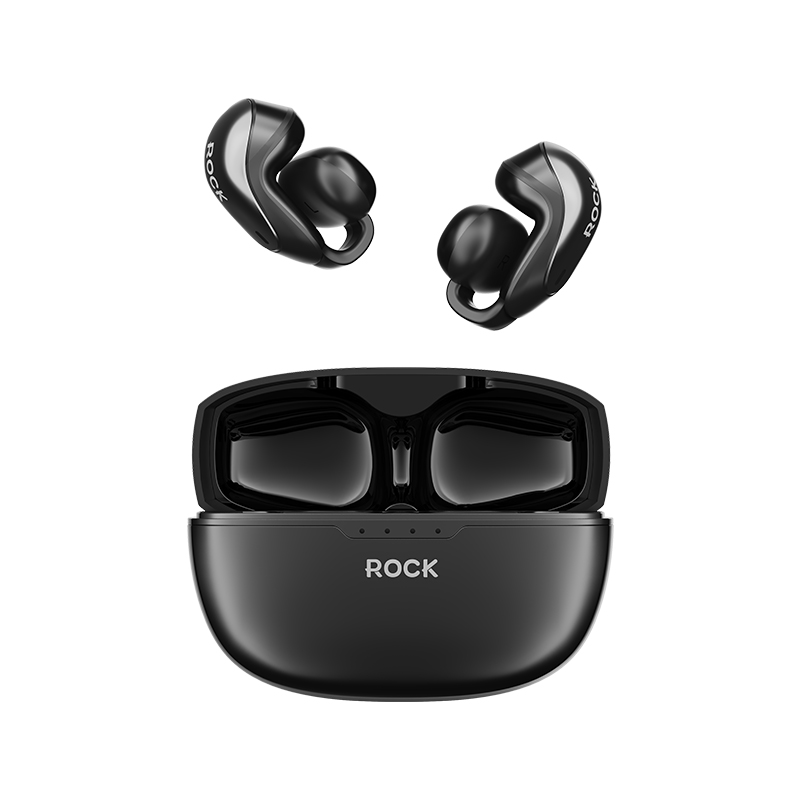洛克（ROCK） EB200 TWS Ai蓝牙耳机 RAU0785 充电仓电池容量：400mAh  曜石黑（单位：副）