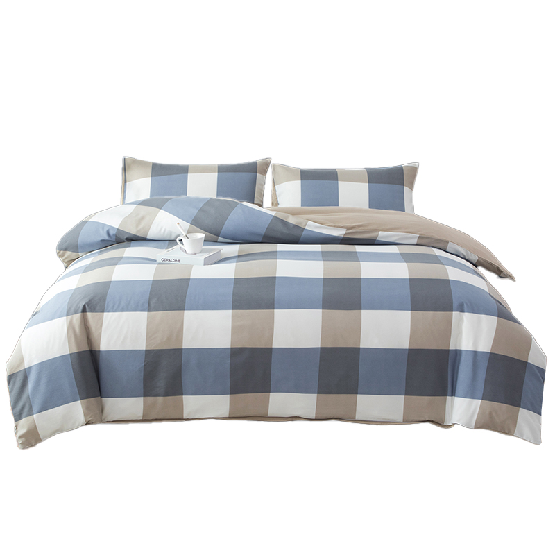 无印良品 HOME MJH-T2503 200*230cm 四件套-蓝格  混色（单位：套）