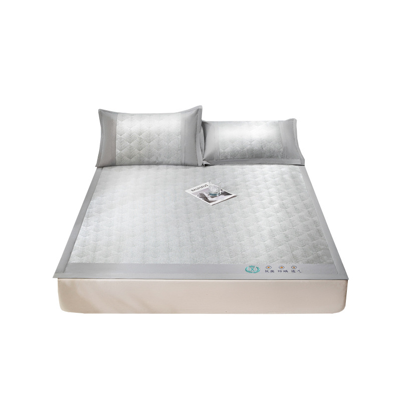 Tri-polar 冰丝凉席可折叠空调席含枕套一对 TP2746 120*200cm  灰色（单位：套）