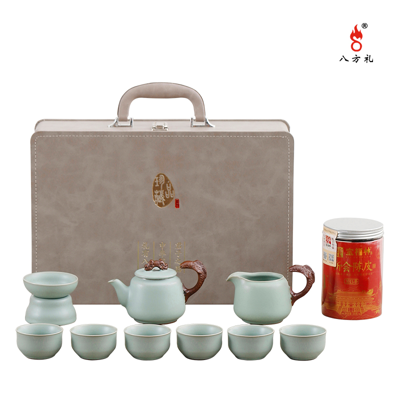 八方礼 BFL2023-26 11件套 茶具套装（茶礼组合） 青色（单位：套）