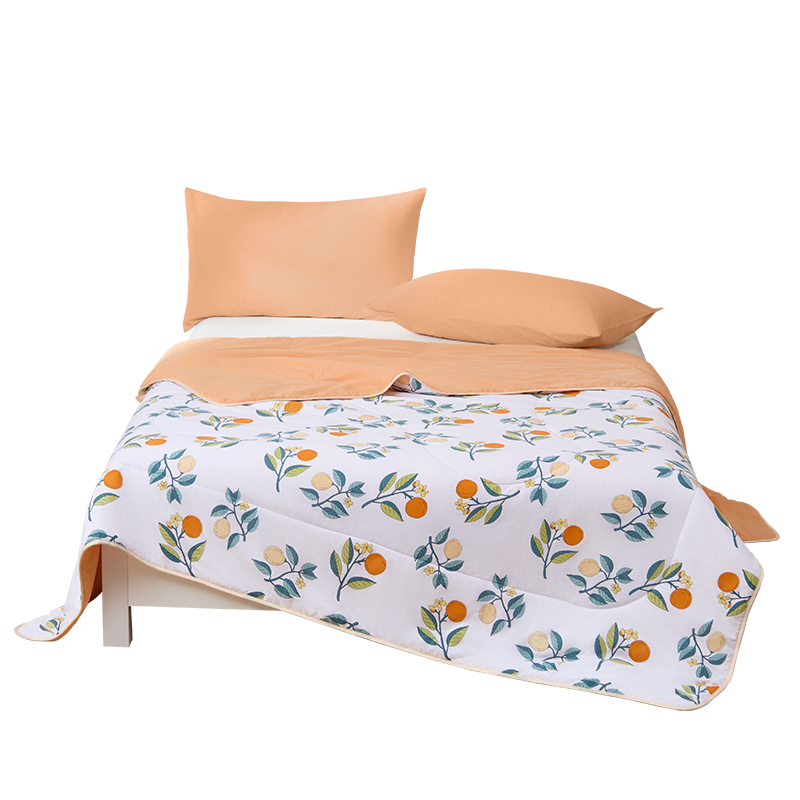 恒源祥 HYX682BZ 双人（1.5-1.8米床） 抗菌A类印花夏被 200*230cm 沐橙（单位：条）